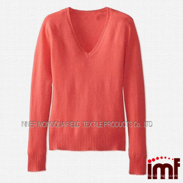 Neuestes Design Winterpullover Damen Kaschmir Cardigan mit V-Ausschnitt